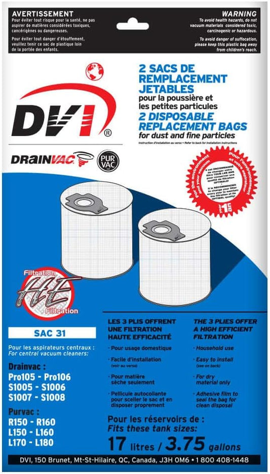 DrainVac SAC 31 Vacuum Bags
