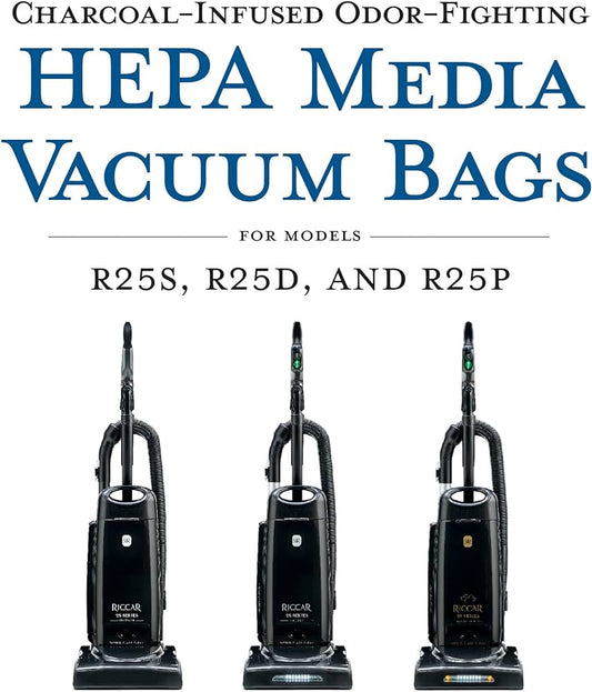 Riccar Charcoal Infused HEPA bags R25 (6)