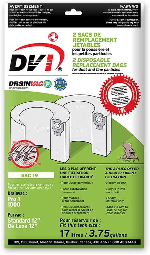 DrainVac SAC 19 Vacuum Bags